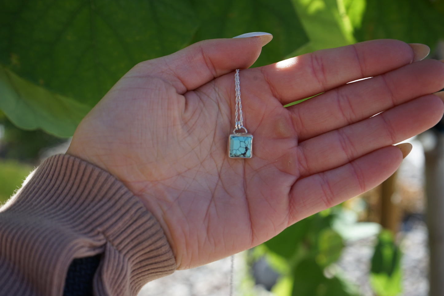 Square Turquoise Necklace