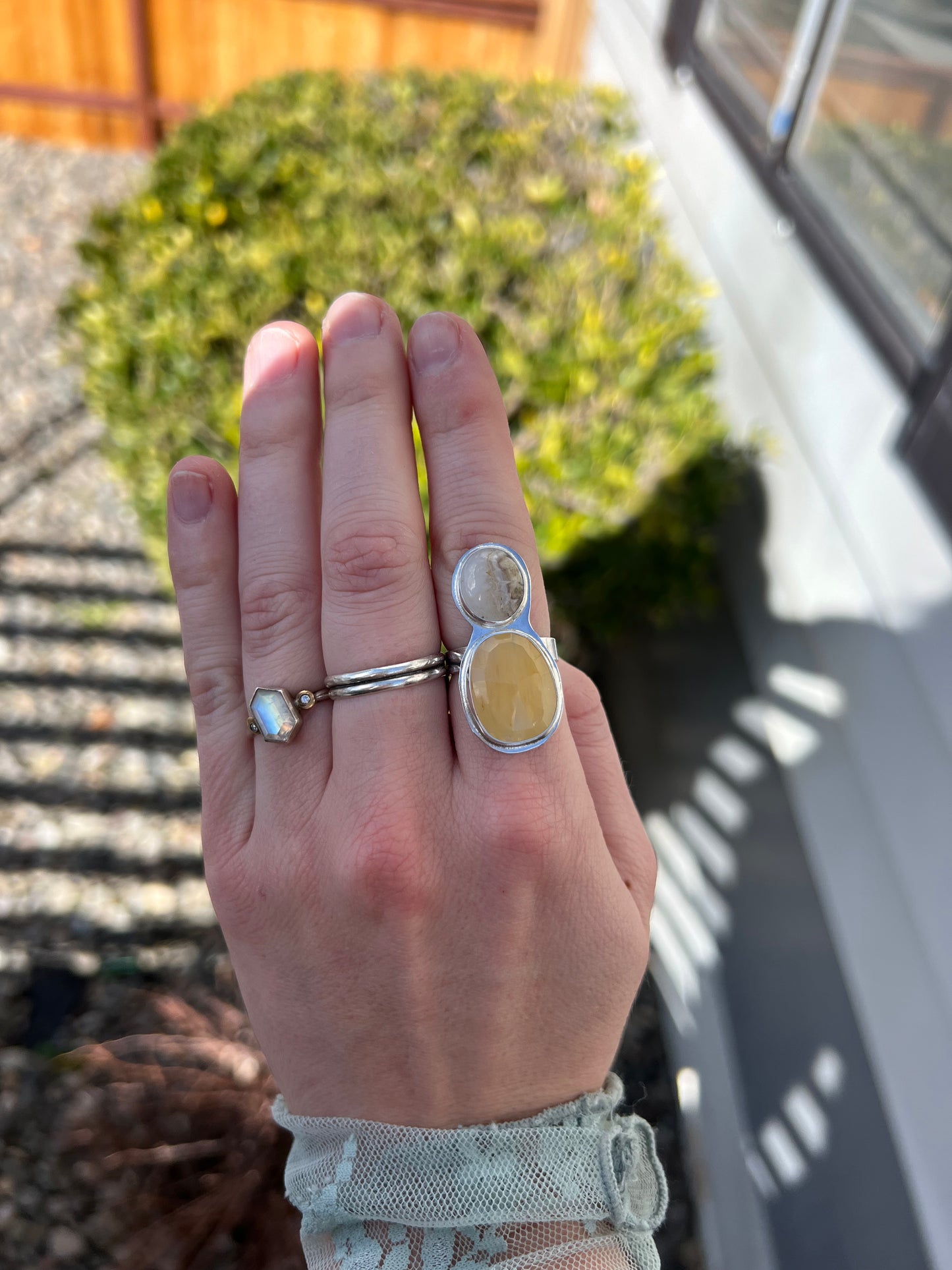 *deposit* Double Stone Ring OR Necklace Making Class (Sat. July 12th 10:00am-1:30pm)