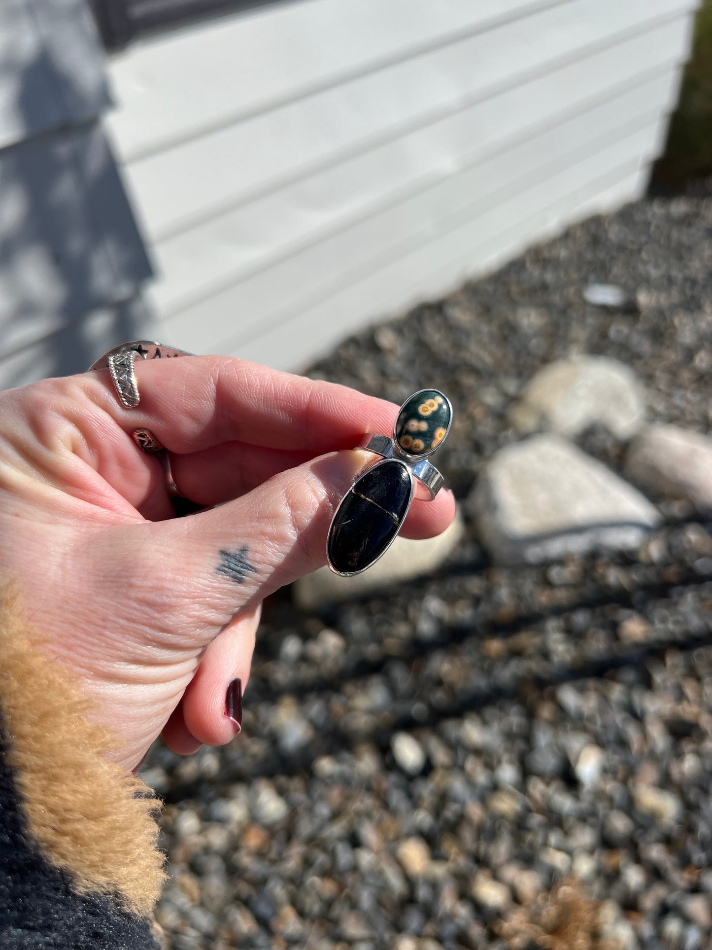*deposit* Double Stone Ring OR Necklace Making Class (Sat. July 12th 10:00am-1:30pm)