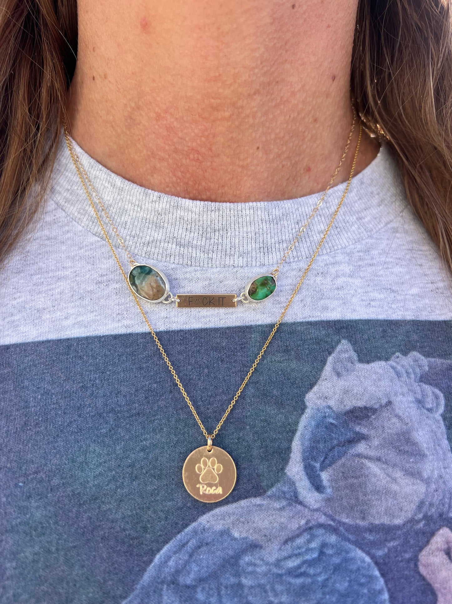 *deposit* Double Stone Ring OR Necklace Making Class (Sat. July 12th 10:00am-1:30pm)