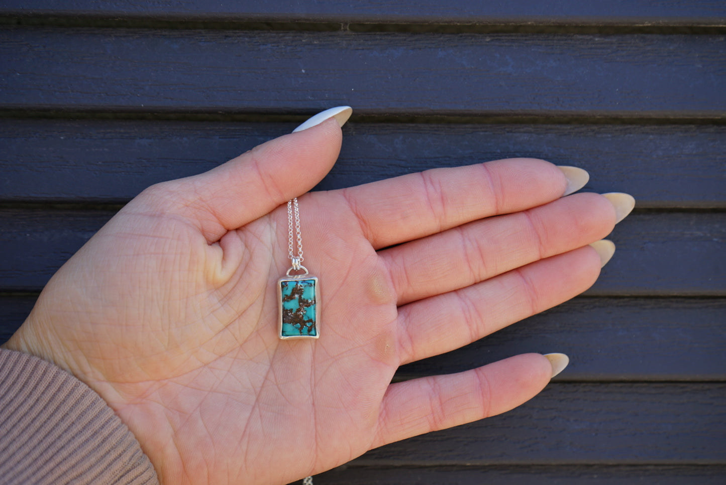 Rectangular Turquoise Necklace