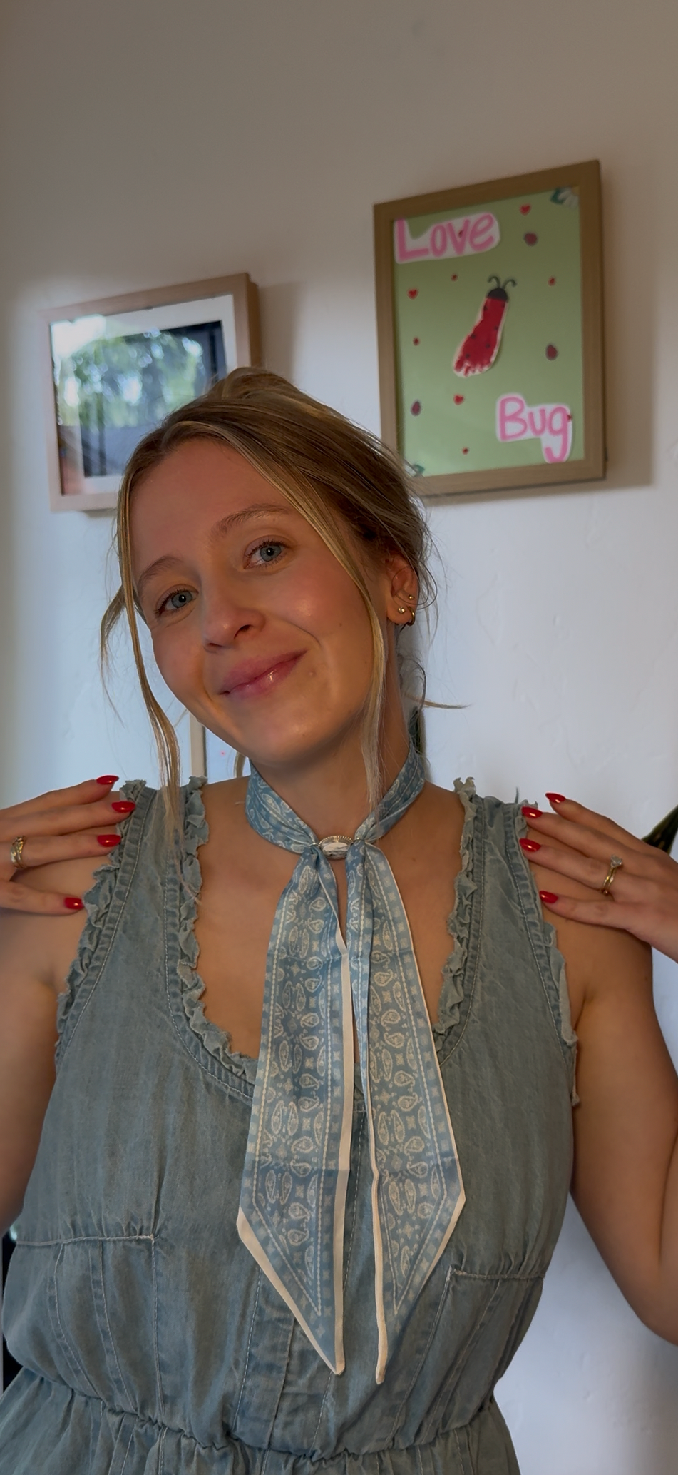 White Buffalo Scarf Necklace