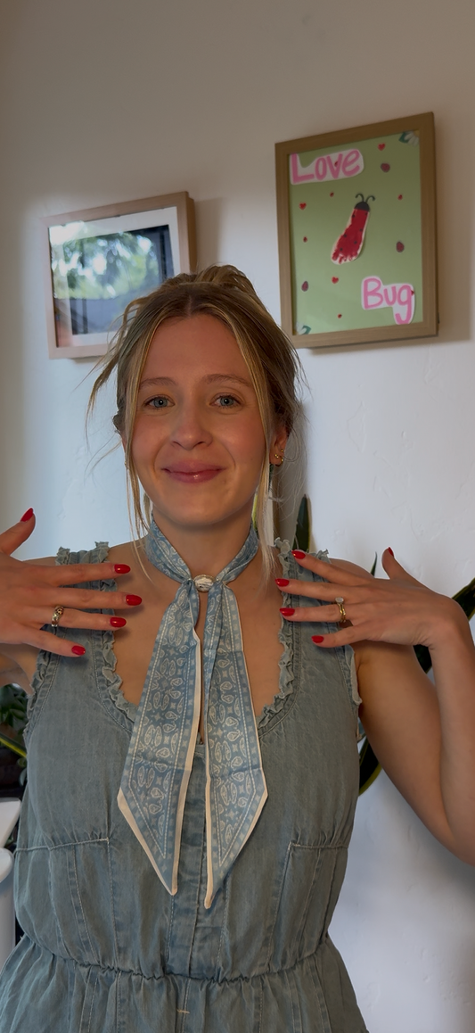White Buffalo Scarf Necklace