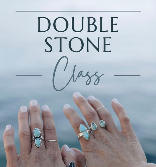 *deposit* Double Stone Ring OR Necklace Making Class (Sun. April 28th 10:00am-1:30pm)