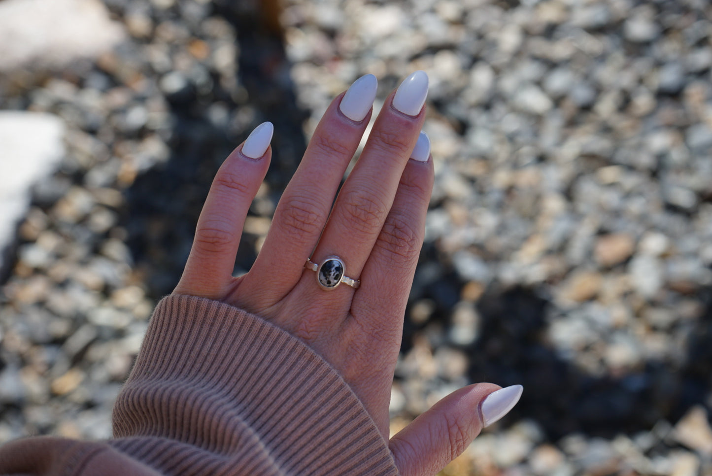 White Buffalo Turquoise Ring (size 8)