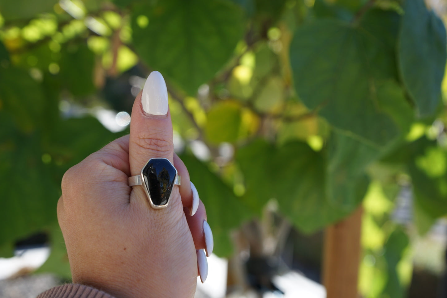 Onyx Coffin Ring (size 9.5)