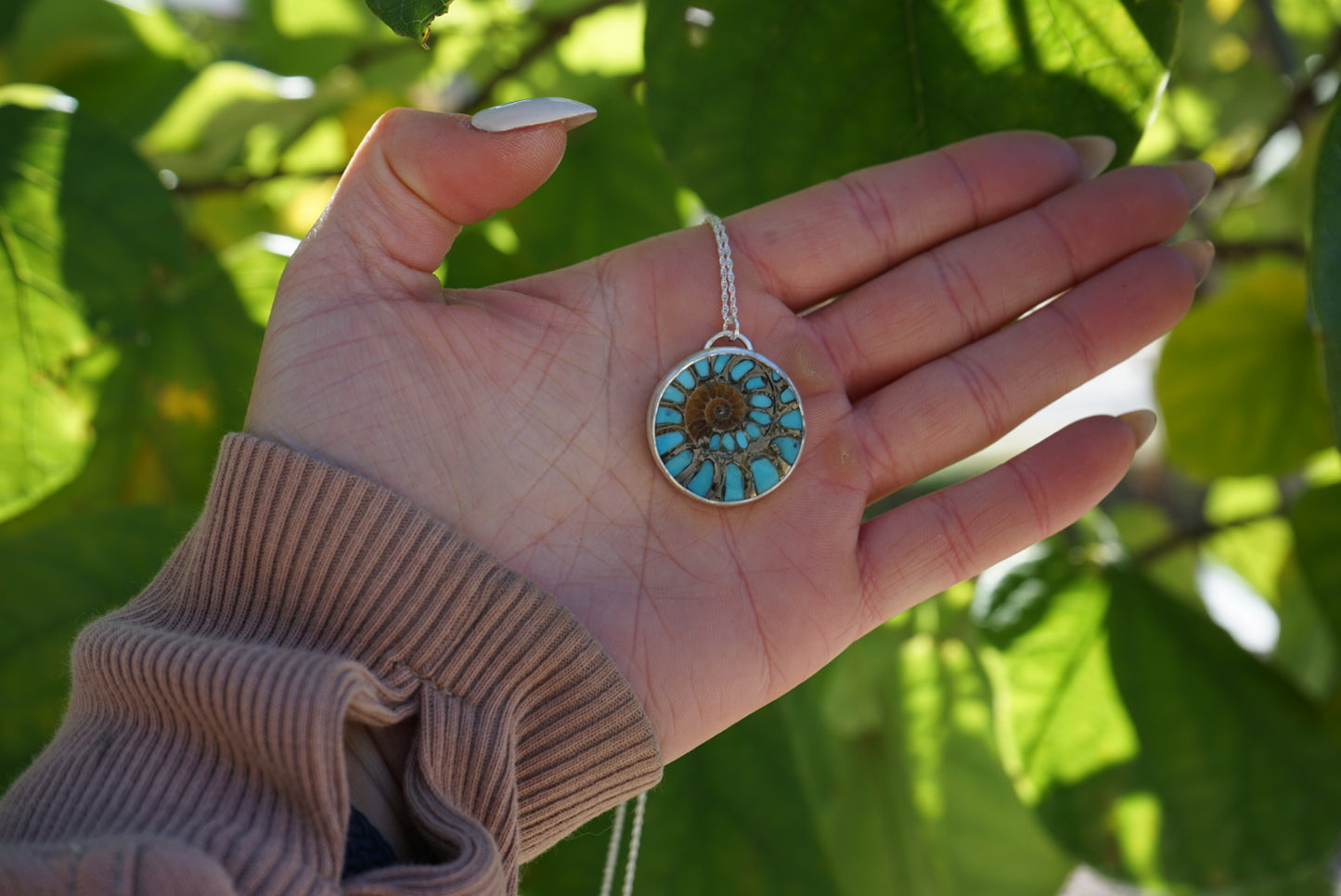Turquoise Ammonite Necklace
