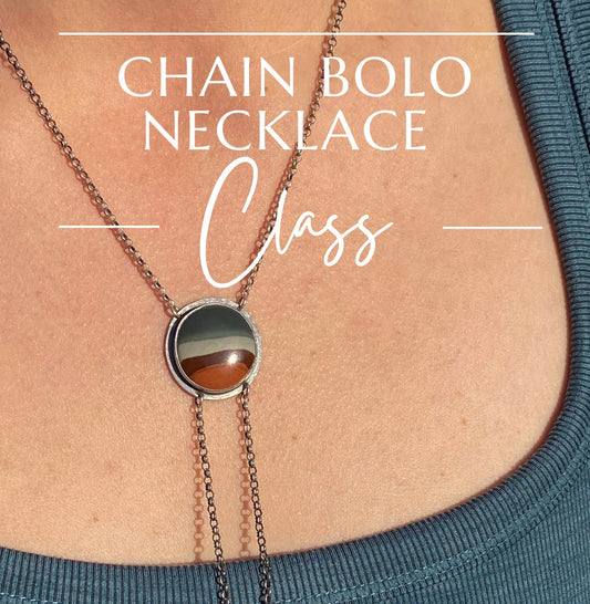 *Deposit* Chain OR Leather Bolo Necklace Class (Sat. Nov. 9th 10:00am-1:00pm)